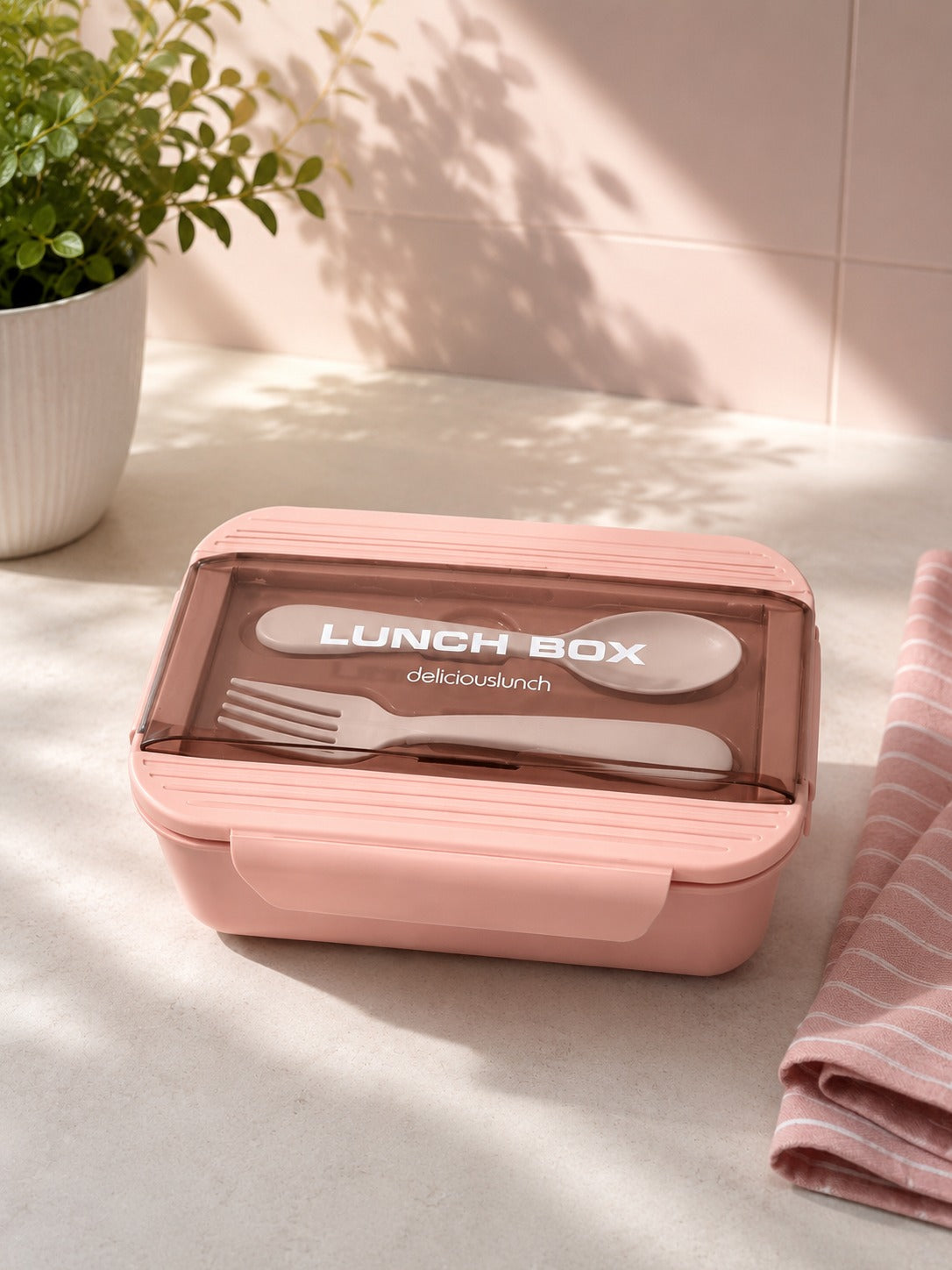 Premium Lunch Box with Spoon & Fork
