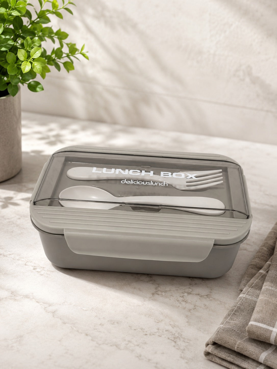 Premium Lunch Box with Spoon & Fork